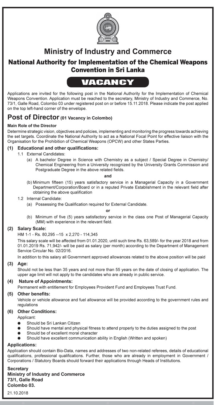 Director - Ministry of Industry & Commerce